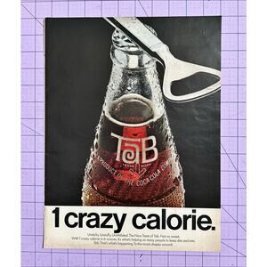 Print AD 1966 Tab 1 Crazy Calorie Bottle Soda Pop Coca Cola